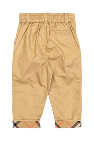 pantalone in cotone marrone BURBERRY KIDS | 8121240B9719